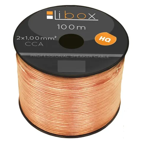 Kabel głośnikowy CCA 2x1,00 LB0007 Libox 100m