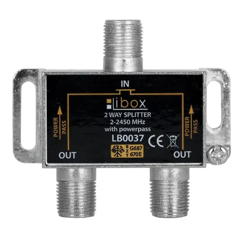 Rozgałęźnik splitter TV/SAT 2 wyjścia LB0037 Libox
