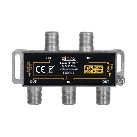 Rozgałęźnik splitter TV/SAT 4 wyjścia LB0047 Libox