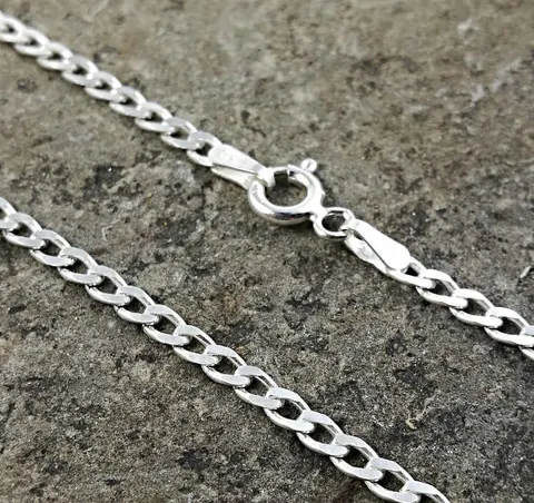 Łańcuszek srebrny pancerka 2 mm