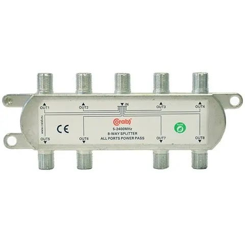 Rozgałęźnik sygnału splitter 5-2400Mhz 8 wyjść power pass CORAB