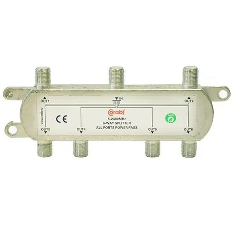 Rozgałęźnik sygnału splitter 5-2400Mhz 6 wyjść power pass CORAB