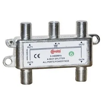 Rozgałęźnik sygnału splitter 5-2400Mhz 4 wyjścia power pass CORAB