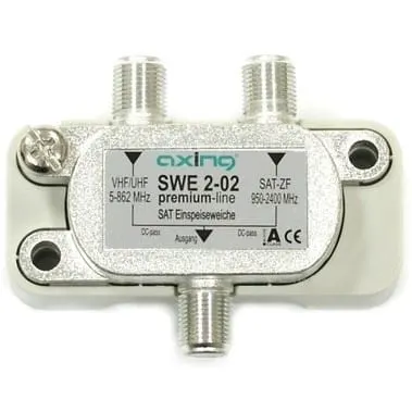 Rozgałęźnik sumator Axing SWE 2-02 RTV/SAT DC PASS