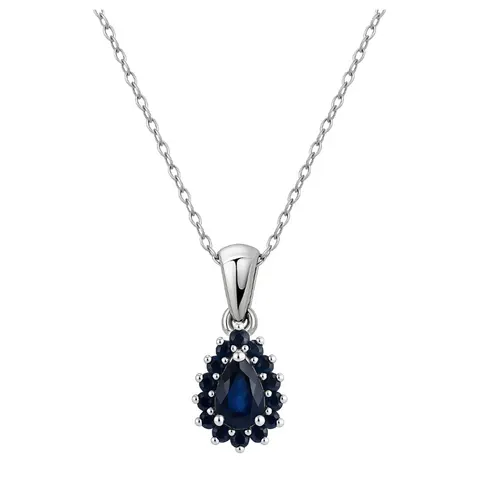 Srebrny naszyjnik z szafirem