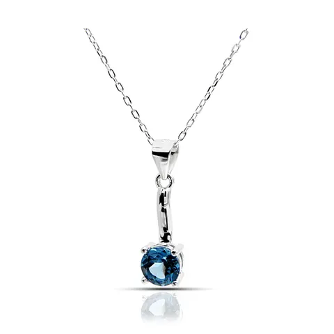 Srebrny naszyjnik z topazem London Blue