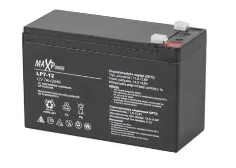 Akumulator żelowy 12V 7.0Ah MaxPower BAT0402