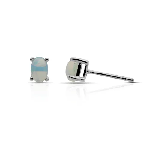 Srebrne kolczyki z opalem 6x4mm