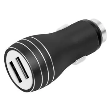 Ładowarka samochodowa 2xUSB 2,4A czarna LB0057 LIBOX