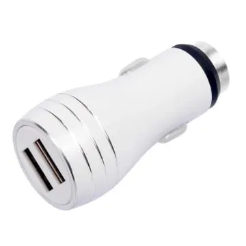 Ładowarka samochodowa 2xUSB 2,4A biała LB0058 LIBOX