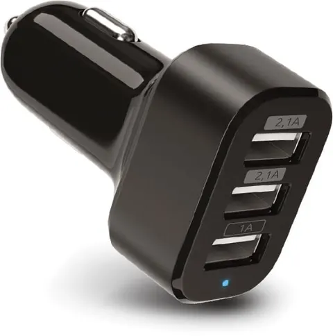 Ładowarka samochodowa 3xUSB 5,2A czarna LB0087 LIBOX