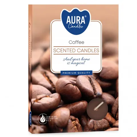 BISPOL Podgrzewacze zapachowe COFFEE, 6 szt