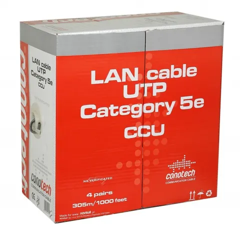 Kabel komputerowy skrętka UTP CAT 5E CU