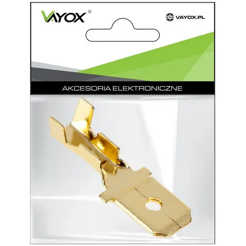 Konektor 6,3mm Złoty Męski Duży LIBOX LB0043 - 5 szt