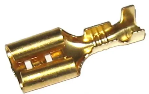 Konektor 6,3mm złoty żeński duży LIBOX LB0044 - 100 szt