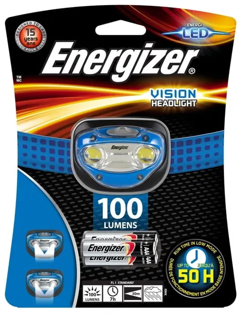 Latarka ENERGIZER czołówka VISION 3AAA niebieska 100