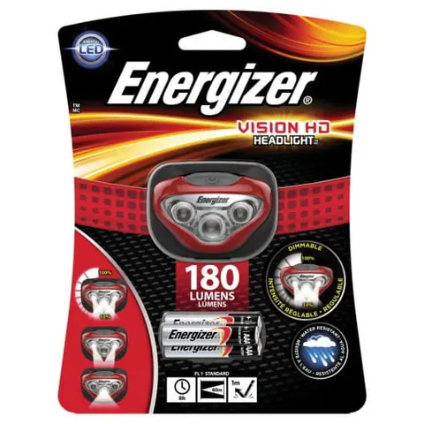 Latarka ENERGIZER czołówka VISION HD 3AAA czerwona 180