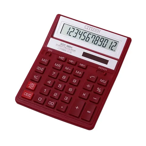 Kalkulator CITIZEN SDC888XRD Red