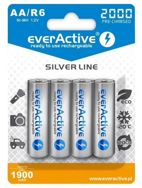 Akumulator R6 2000 mAh 4BL everActive silver line