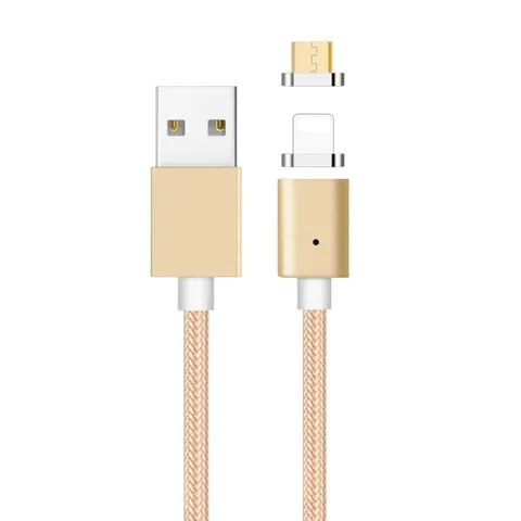 Kabel USB magnetyczny 2x1 Micro USB / Lightning LB0113 LIBOX