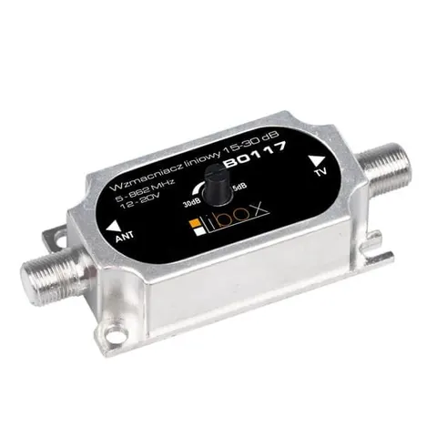 Wzmacniacz sygnału DVB-T z regulacją 15-30 dB LB0118 LIBOX