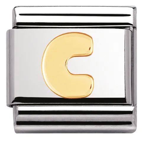 Nomination Element 18K Litera "C" Gold