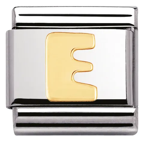 Nomination Element 18K Litera "E" Gold