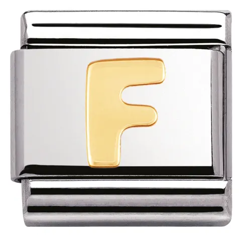 Nomination Element 18K Litera "F" Gold
