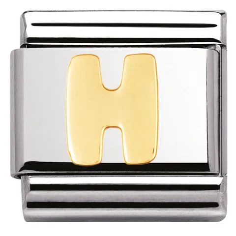 Nomination Element 18K Litera "H" Gold
