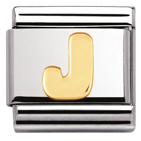 Nomination Element 18K Litera "J" Gold