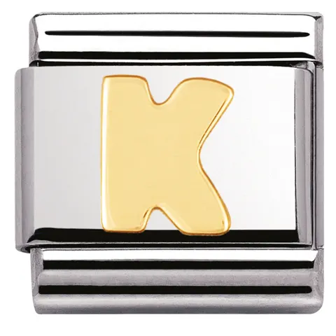 Nomination Element 18K Litera "K" Gold
