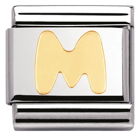 Nomination Element 18K Litera "M" Gold