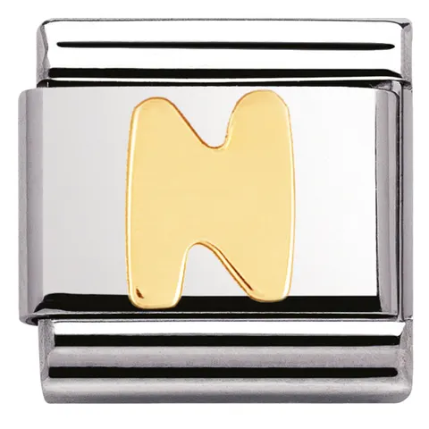 Nomination Element 18K Litera "N" Gold