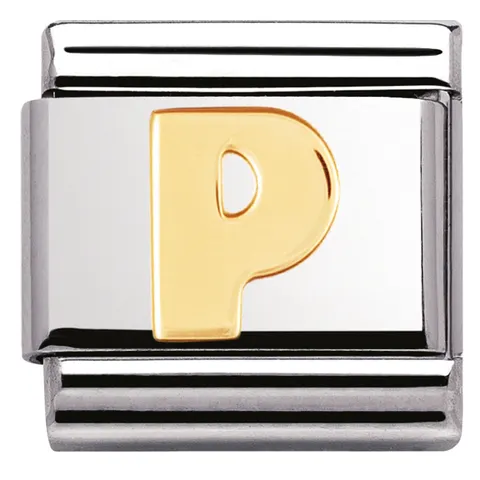 Nomination Element 18K Litera "P" Gold
