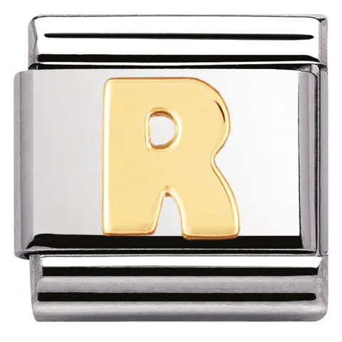 Nomination Element 18K Litera "R" Gold
