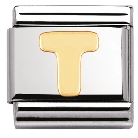 Nomination Element 18K Litera "T" Gold