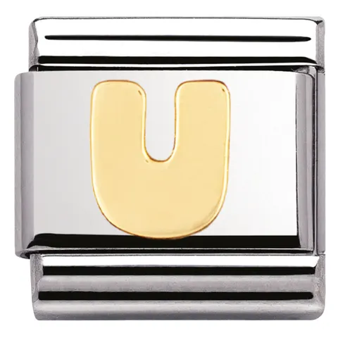 Nomination Element 18K Litera "U" Gold