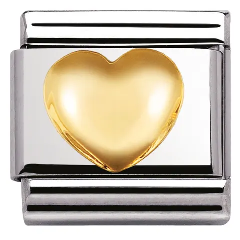 Nomination Element 18K Serduszko wypukłe Gold