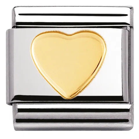 Nomination Element 18K Serduszko płaskie Gold