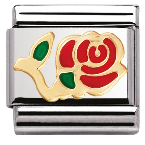 Nomination Element 18K Czerwona róża Gold
