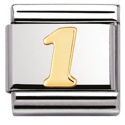 Nomination Element 18K Cyfra "1" Gold