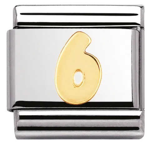 Nomination Element 18K Cyfra "6" Gold