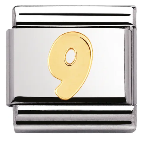 Nomination Element 18K Cyfra "9" Gold