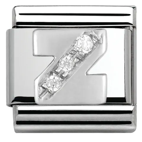 Nomination Element Litera "Z" z cyrkoniami Silver