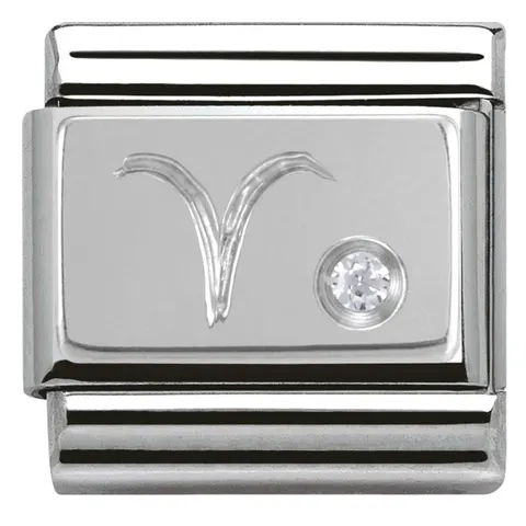 Nomination Element Znak zodiaku "Baran" z cyrkonią Silver