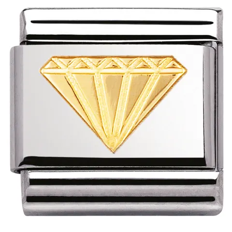 Nomination Element 18K Diament Gold