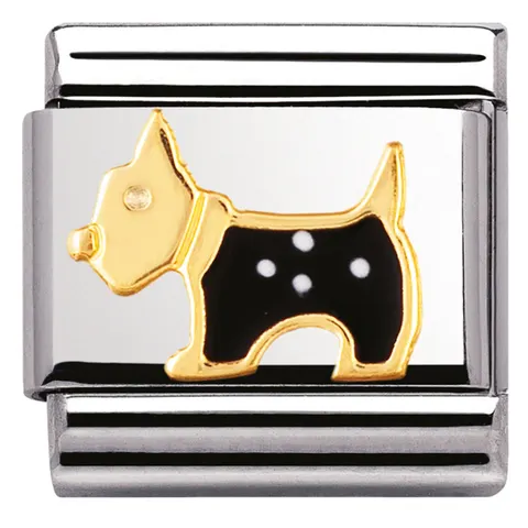 Nomination Element 18K Piesek Terrier Gold