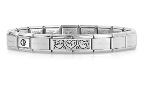 Bransoletka Composable NOMINATION Faith Love Hope Srebrna 102