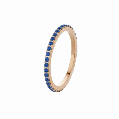 Ring Melano FR17 różowe złoto/sapphire