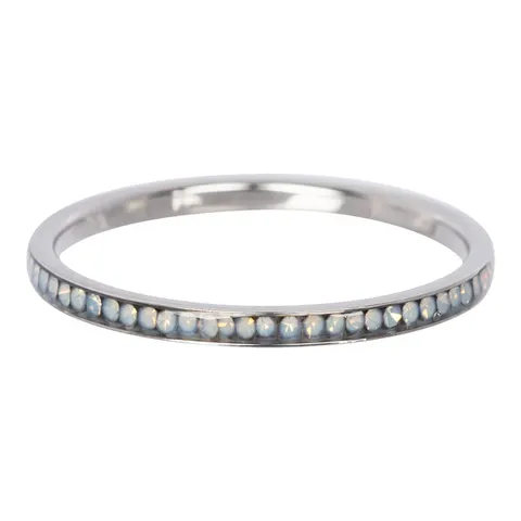 Ring iXXXi cyrkonia opal srebrny